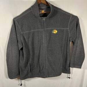 Bass Pro Shops Gray Full Zip Fleece Jacket Men’s 3XL Embroidered Logo Outdoor